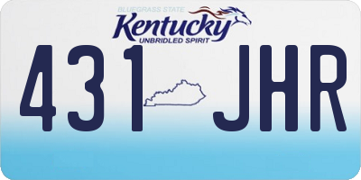 KY license plate 431JHR