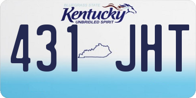KY license plate 431JHT