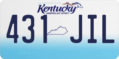 KY license plate 431JIL
