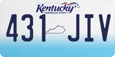 KY license plate 431JIV
