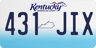 KY license plate 431JIX