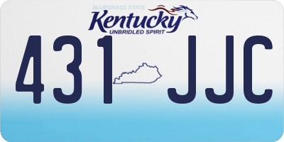 KY license plate 431JJC