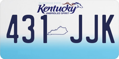 KY license plate 431JJK