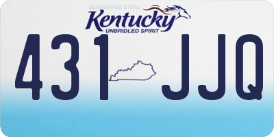 KY license plate 431JJQ
