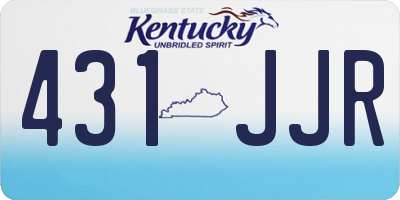 KY license plate 431JJR