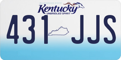 KY license plate 431JJS