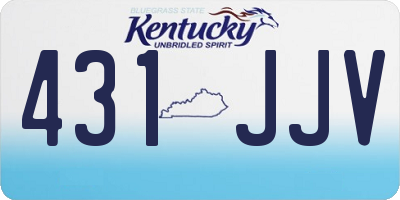 KY license plate 431JJV