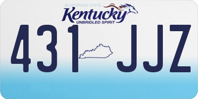 KY license plate 431JJZ