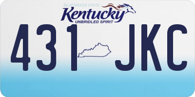 KY license plate 431JKC