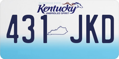 KY license plate 431JKD