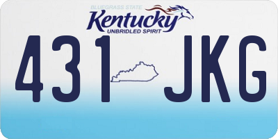 KY license plate 431JKG