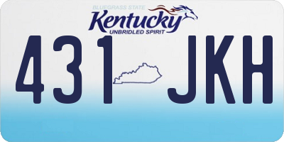 KY license plate 431JKH