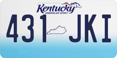 KY license plate 431JKI