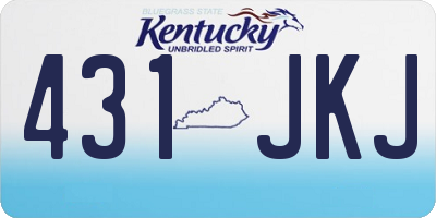 KY license plate 431JKJ