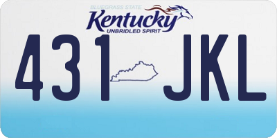KY license plate 431JKL