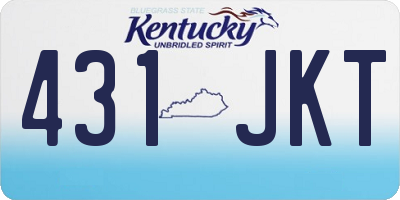 KY license plate 431JKT