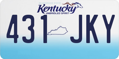KY license plate 431JKY