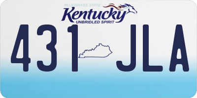 KY license plate 431JLA