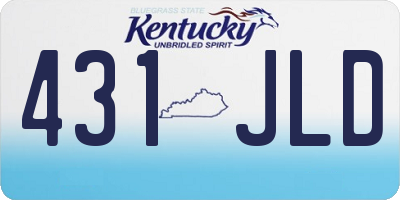 KY license plate 431JLD