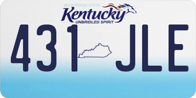KY license plate 431JLE