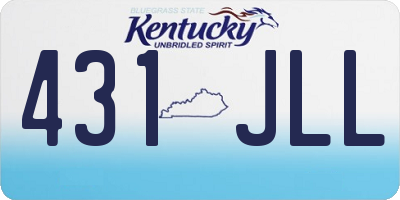 KY license plate 431JLL