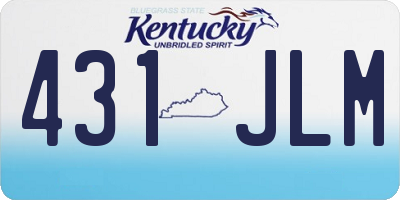 KY license plate 431JLM