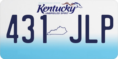 KY license plate 431JLP