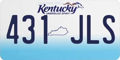 KY license plate 431JLS