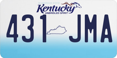 KY license plate 431JMA