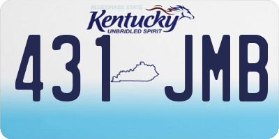 KY license plate 431JMB