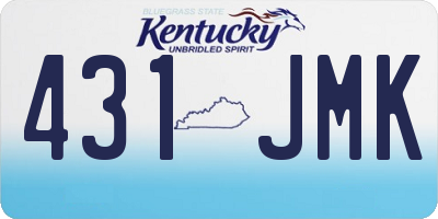 KY license plate 431JMK