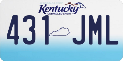 KY license plate 431JML