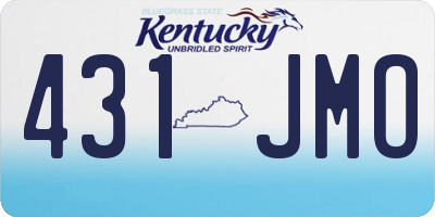 KY license plate 431JMO
