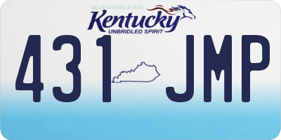 KY license plate 431JMP