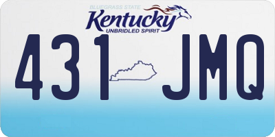 KY license plate 431JMQ