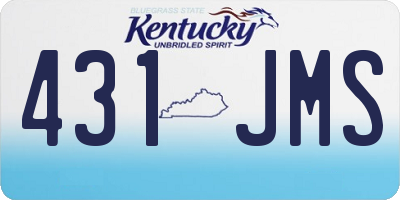 KY license plate 431JMS