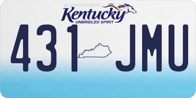 KY license plate 431JMU