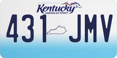 KY license plate 431JMV