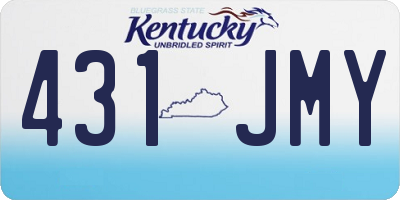 KY license plate 431JMY