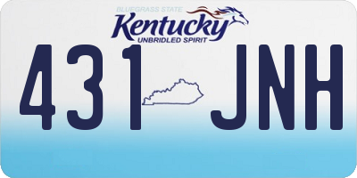 KY license plate 431JNH