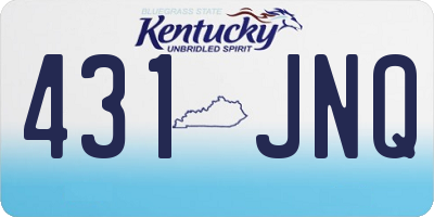 KY license plate 431JNQ
