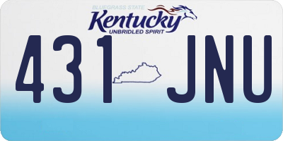KY license plate 431JNU