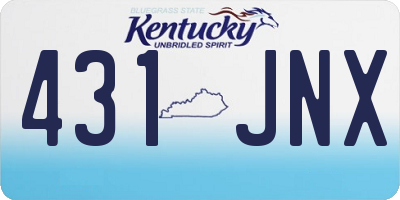 KY license plate 431JNX
