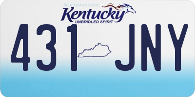 KY license plate 431JNY