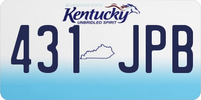 KY license plate 431JPB