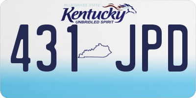 KY license plate 431JPD