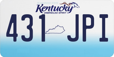 KY license plate 431JPI