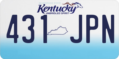 KY license plate 431JPN
