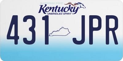 KY license plate 431JPR