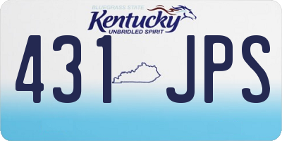 KY license plate 431JPS